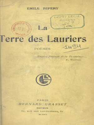 cover image of La terre des lauriers